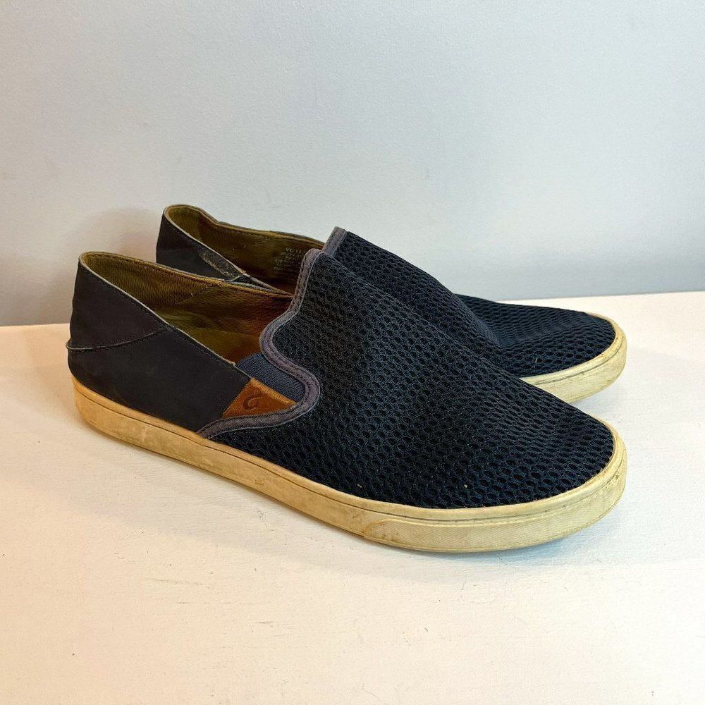 OluKai Women's Pehuea/Trench Blue Slip-On Sneakers - US Size 10 - Picture 2 of 7